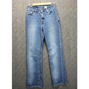 Vintage Levi's 517 Jeans Women's 7 JR Blue Light Wash Bootcut Denim